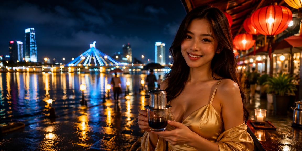 Quán cà phê Đà Nẵng minh họa kiểm tra giao dịch VND trên điện thoại