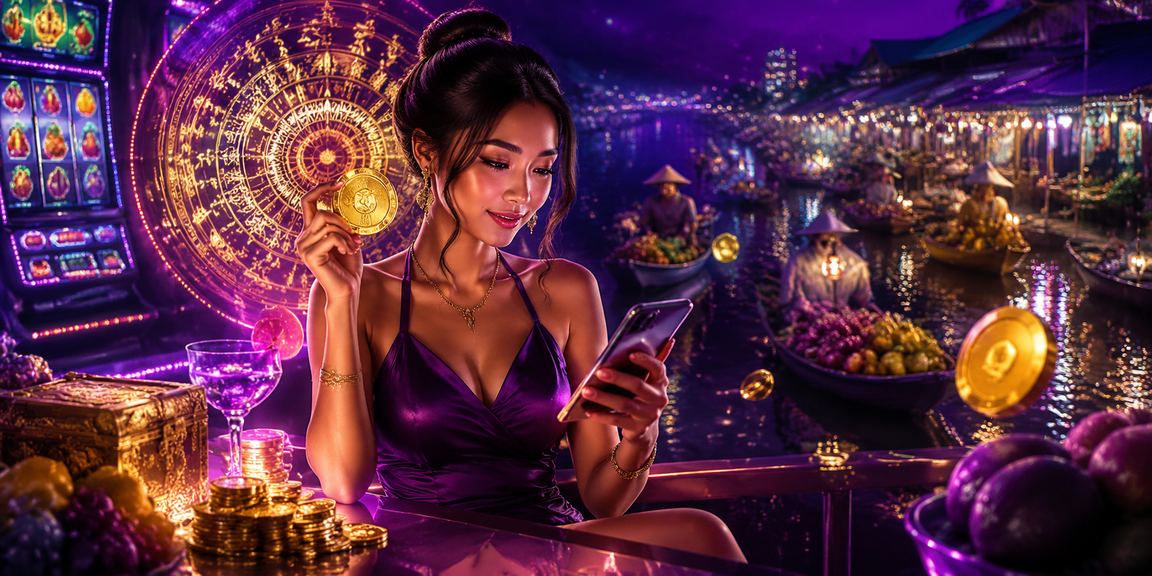 Khung cảnh neon miền Tây gợi trải nghiệm slot hiện đại trên mobile